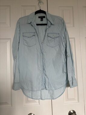 Joe Fresh Light Blue Casual Button-Down Shirt